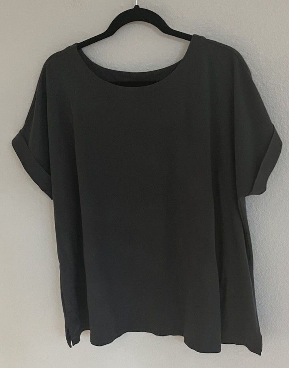 J.Jill Light Knit Tunic Pullover Grow-On Cuffed Sleeves Womens Plus Sz 2X Gray